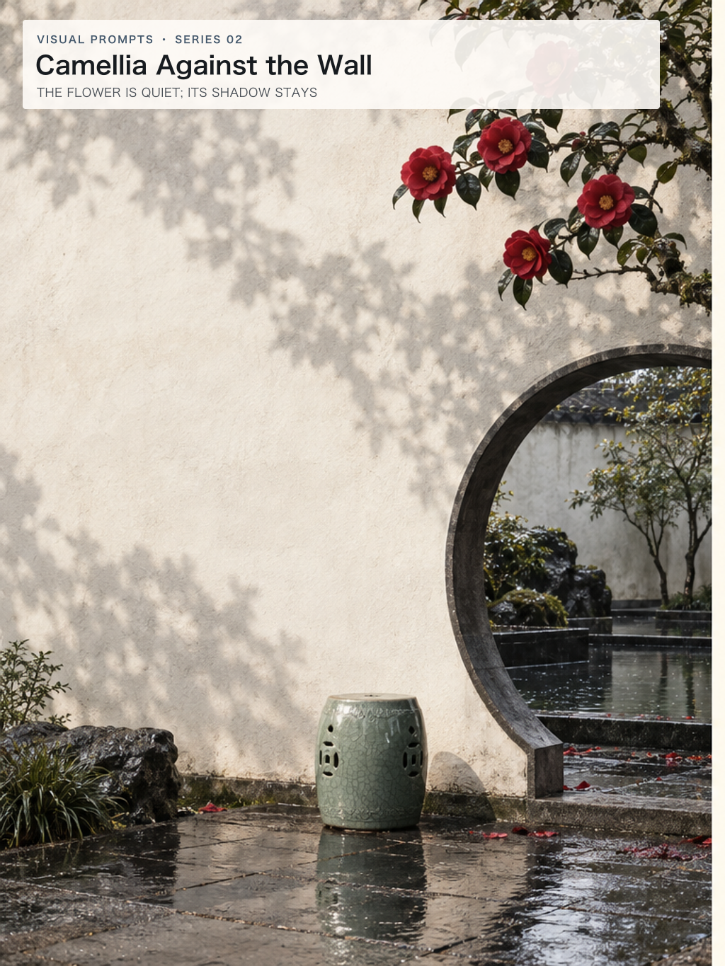 Camellia Against the Wall