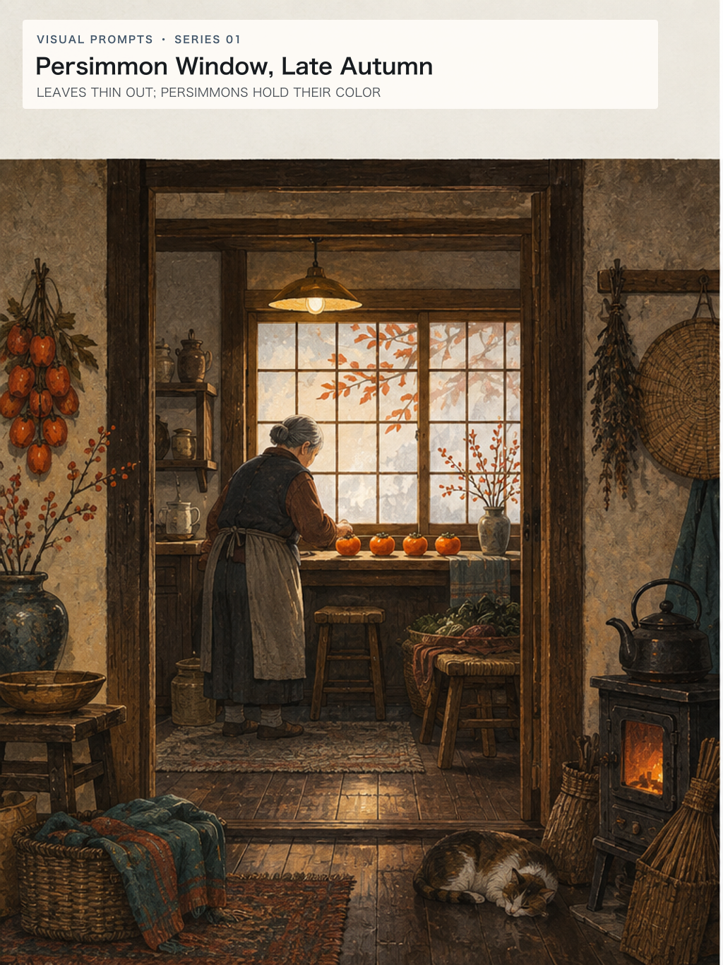 Persimmon Window, Late Autumn