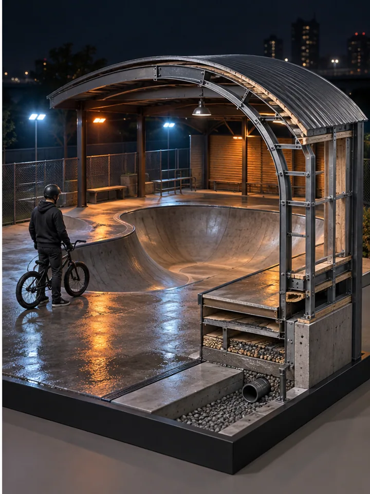 Night BMX Courtyard Miniature