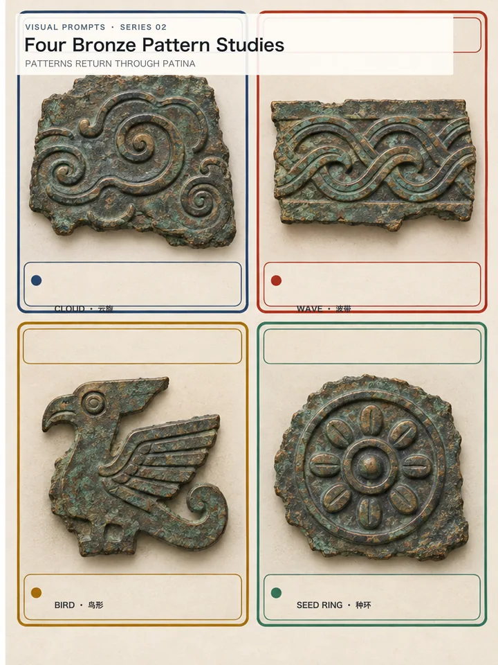 Four Bronze Pattern Studies
