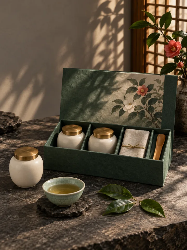 山茶礼序 - 东方植物礼盒静物
