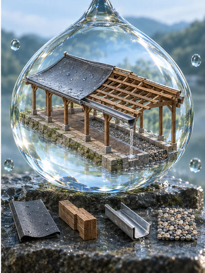 Droplet Rain Shelter Construction