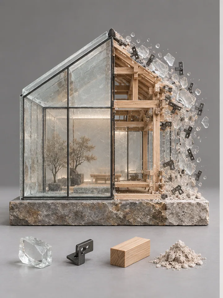 Eroding Glass House Miniature