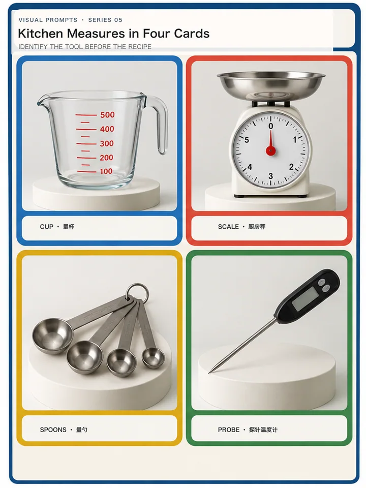 Kitchen Measures in Four Cards