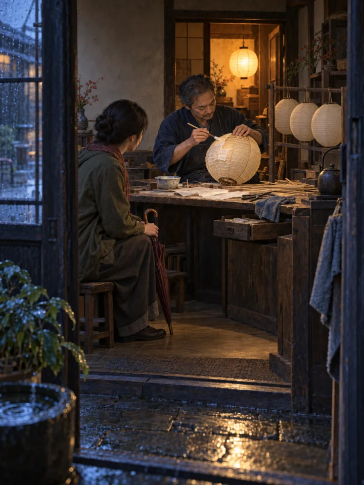 夜灯修补铺 - 叙事室内风俗画