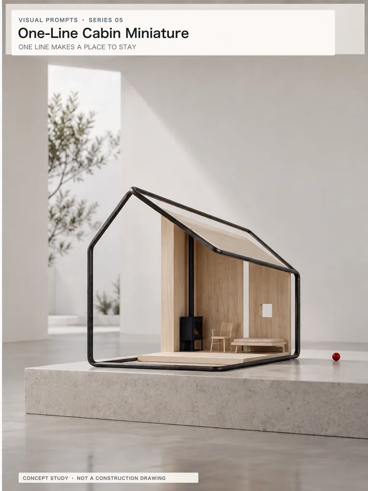 One-Line Cabin Miniature
