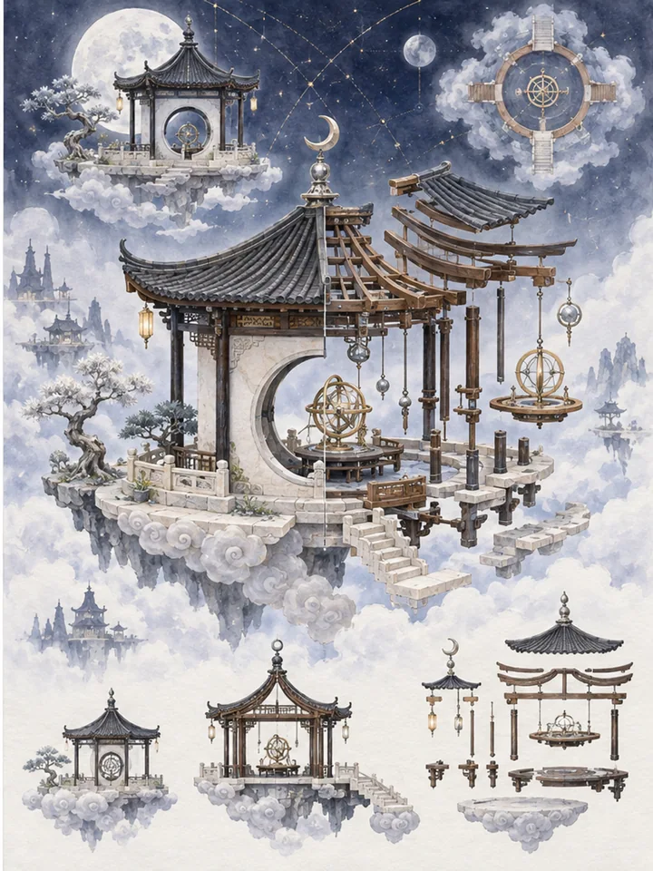 Moon Observatory Pavilion Miniature
