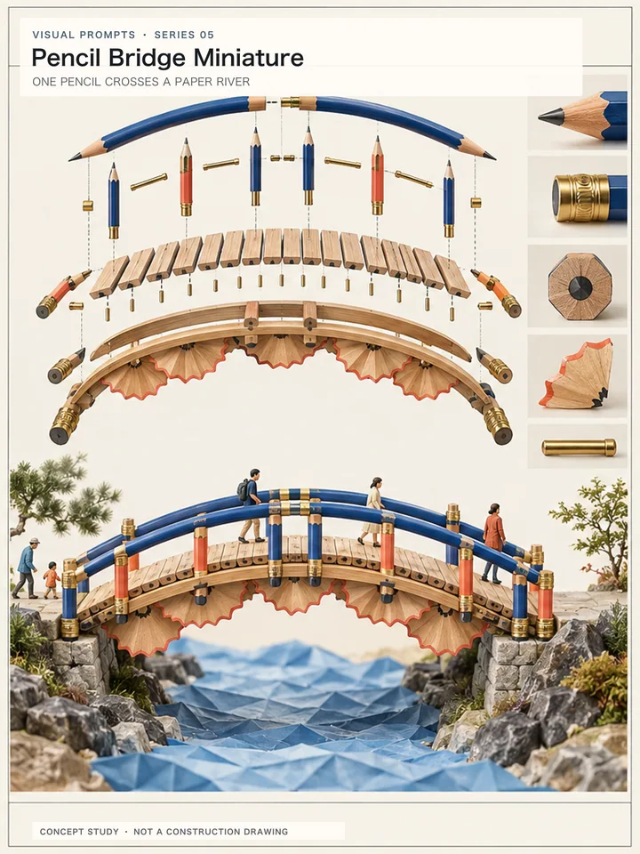 Pencil Bridge Miniature