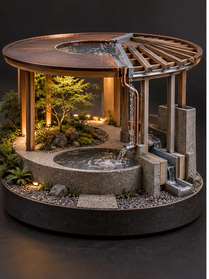 Water-Arc Courtyard Miniature