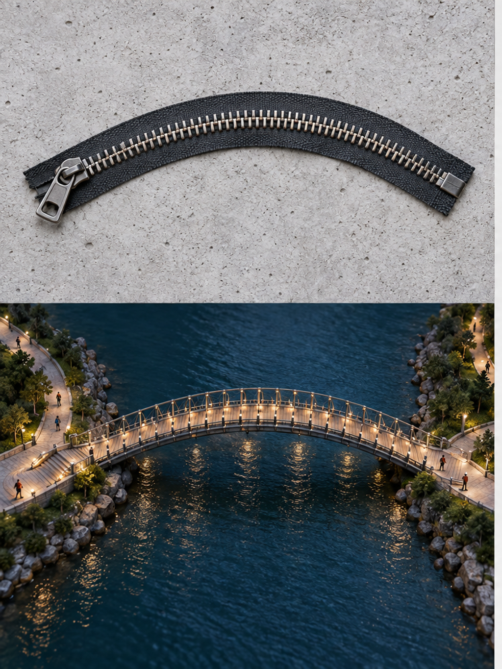 Zipper Into Bridge